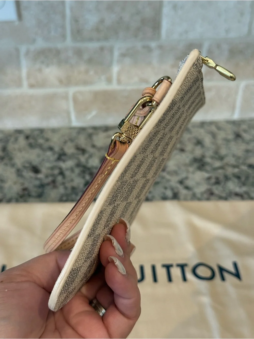 Louis Vuitton Damier Azur Neverfull Pouch